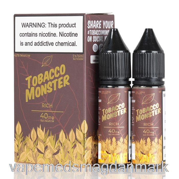 Vape Uden Nikotin Rich - Tobaksmonster Salt - 30ml 24mg